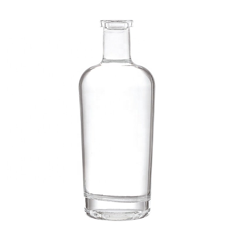Highly quality luxury custom round screen printing frosted alcoholic liquor 750ml vodka glass bottle