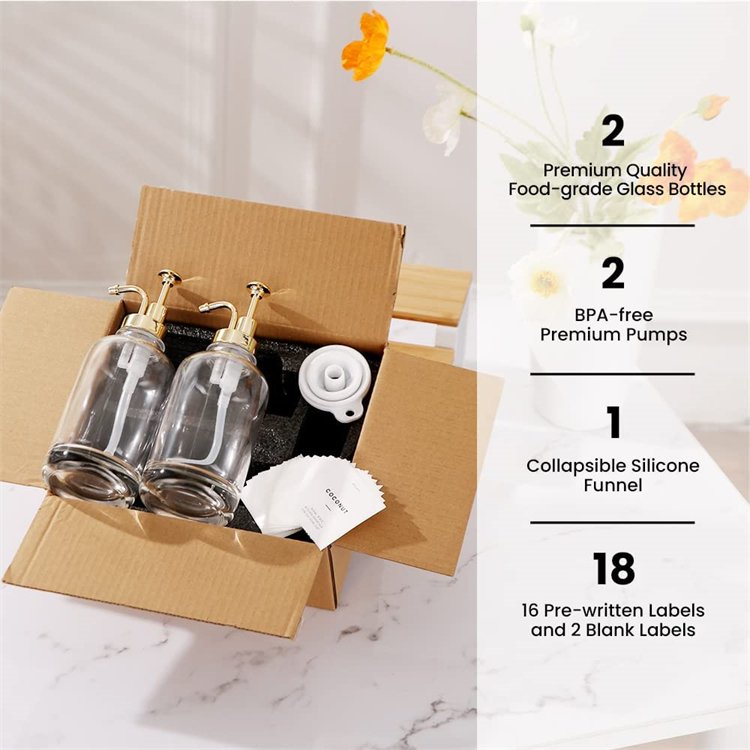 Online Hot Coffee Honey Pump Dispenser Gold Pump Coffee Syrup Dispenser Glass Bottle for Coffee Bar