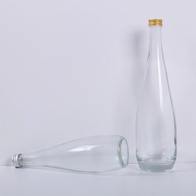 330ml 500ml 750ml transparent water beverage glass bottle