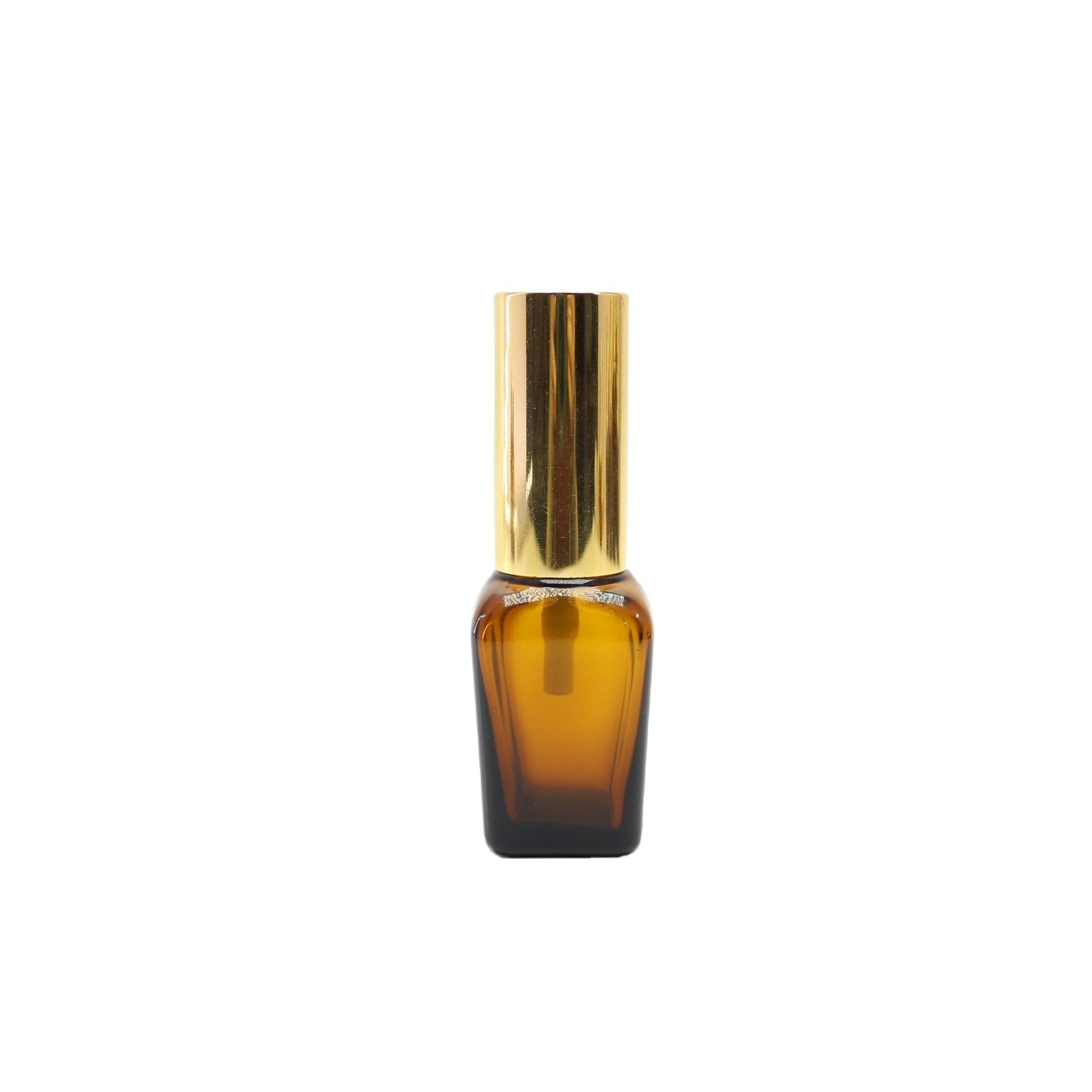 square 10ml 15ml 30ml 50ml 100ml amber brown glass bottle for essential oil serum hair oil GB-150B