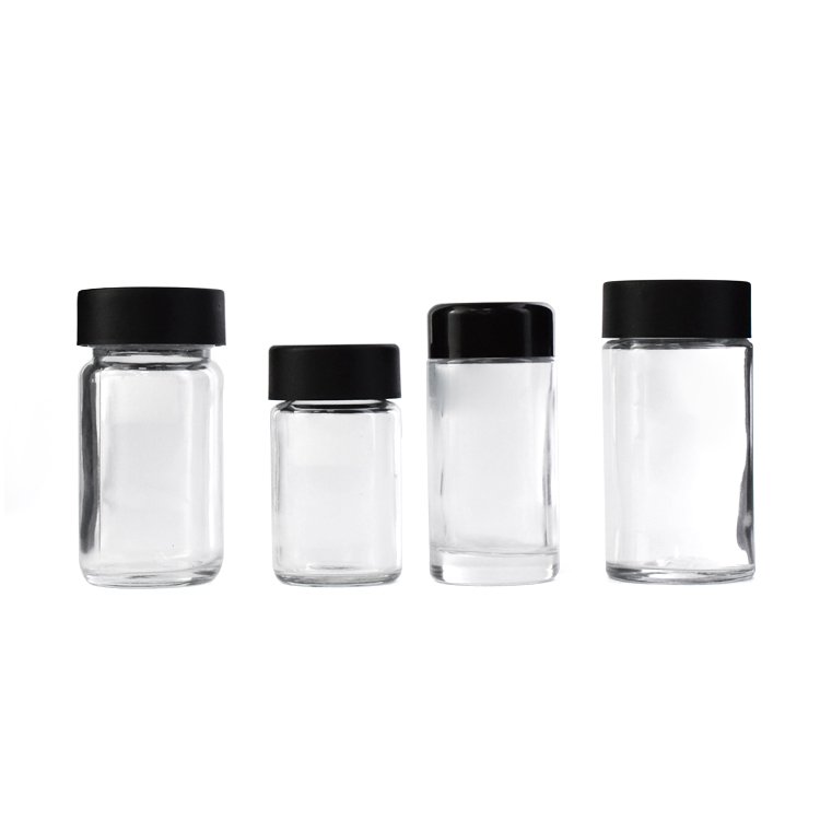 Top Open Jeeter Bottles 2oz Glass jars with Lid Child proof glass jars smell proof glass Bottles Jars Tubes with Lid