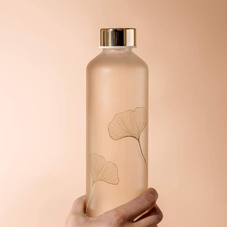 High quality 500ml 750ml 1000ml borosilicate glass drinking gradient mix color glass 1 liter water glass bottle