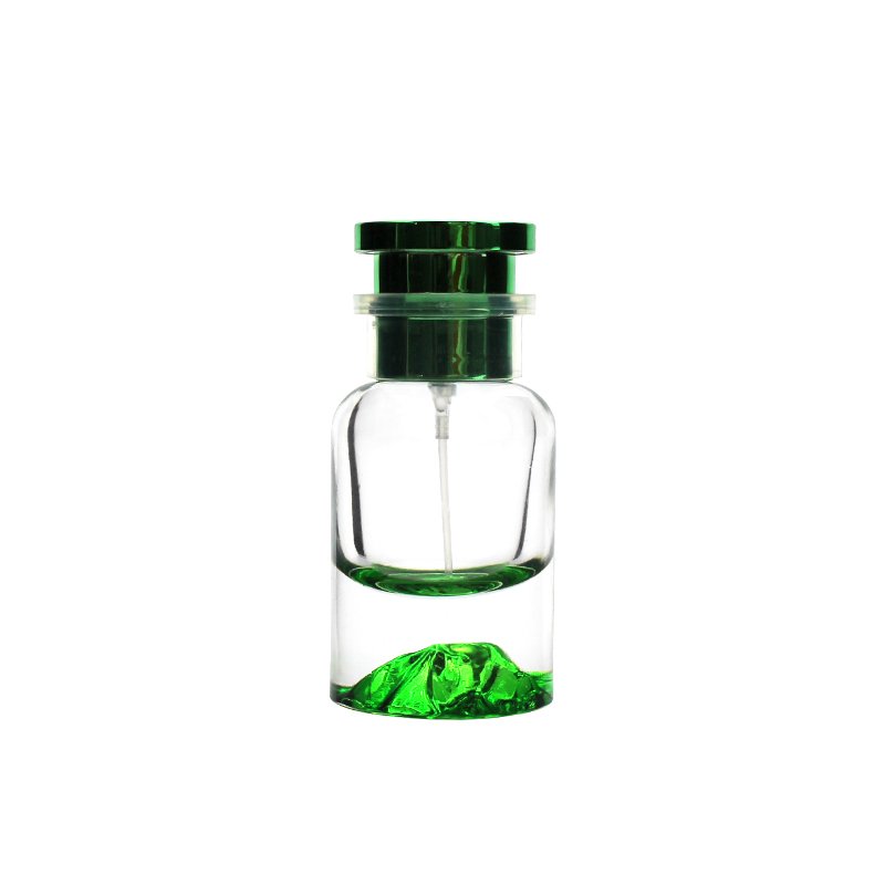 Round Green Iceberg Base 30ml 50ml 100ml Glass Perfume Spray Bottle With Lids