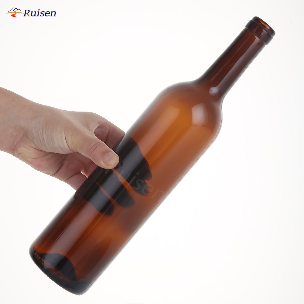 Dark green glass bottle 375ml Olive oil glass bottle wine glass bottle 750 ml