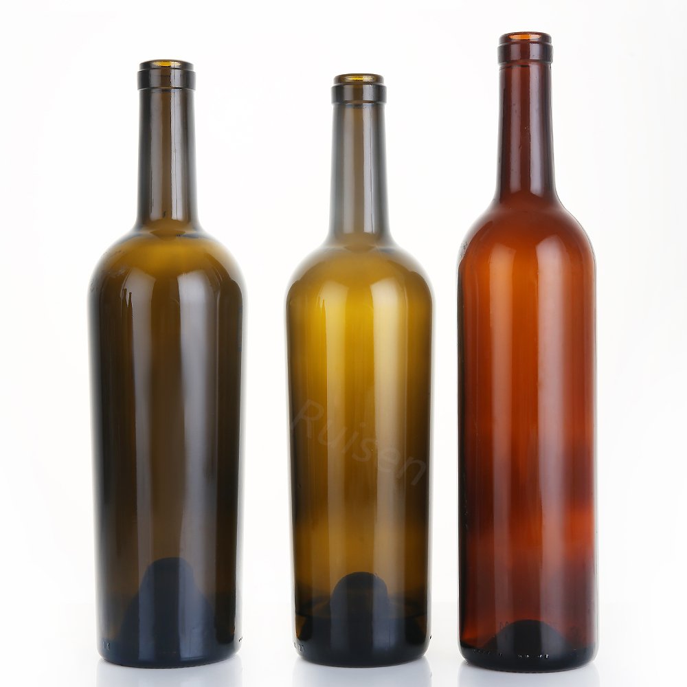 Dark green glass bottle 375ml Olive oil glass bottle wine glass bottle 750 ml