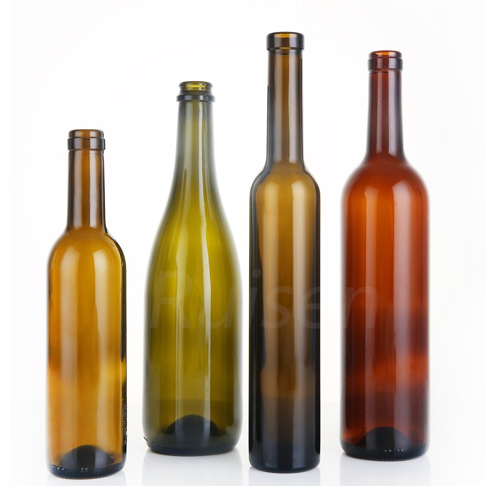 Dark green glass bottle 375ml Olive oil glass bottle wine glass bottle 750 ml