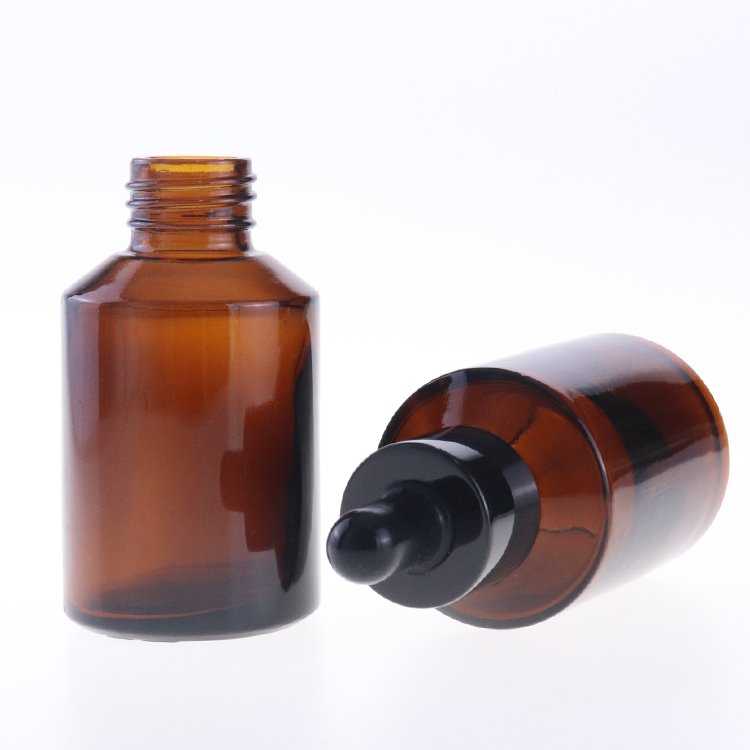 60 ml cosmetic slanted shoulder glass dropper bottles for essential oil with dropper pipette