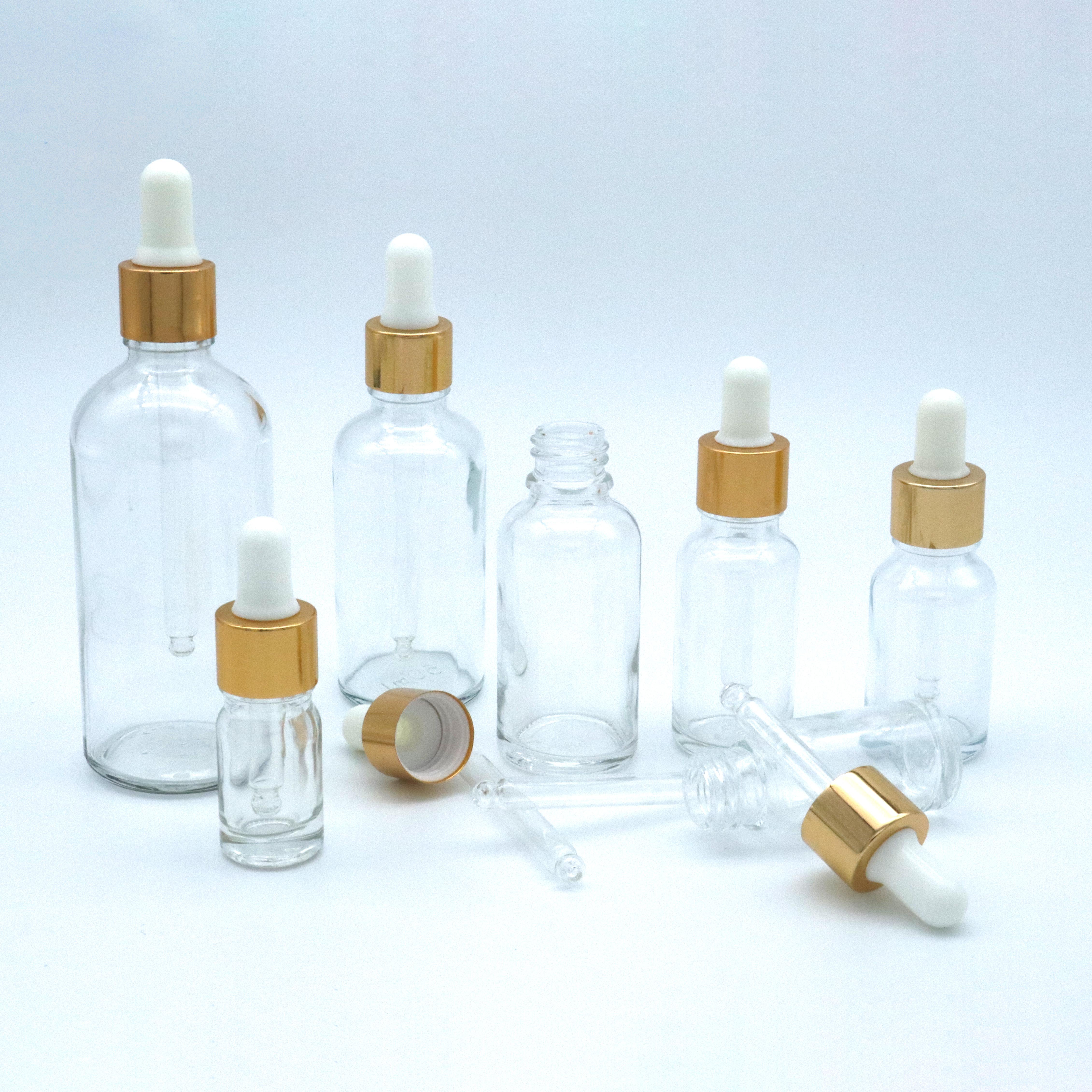 serum glass bottle 5ml-100ml Essential Oil Serum Skincare Packaging glass bottles with dropper