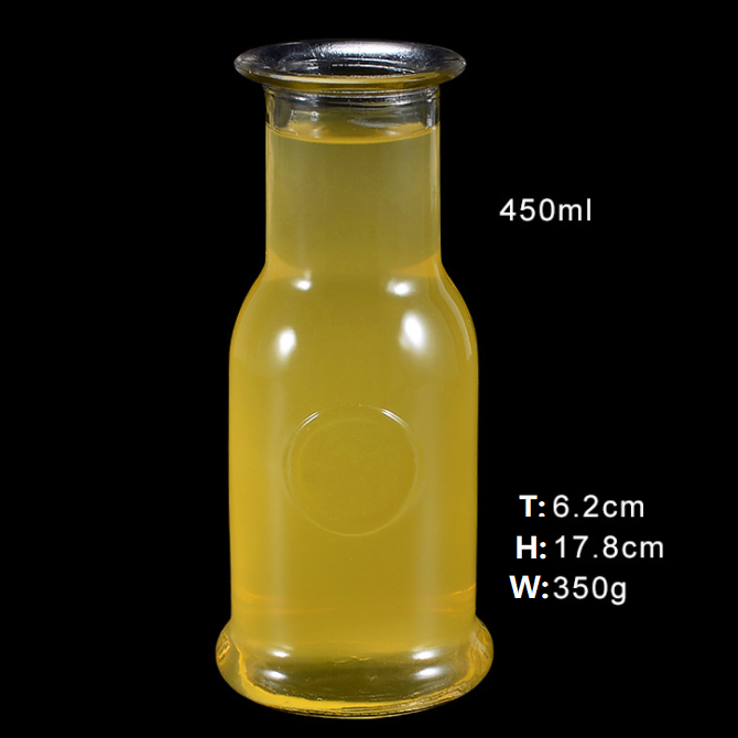 10oz 15oz 20oz cold drinking juice glass bottle wild-mouth bottle jar carafe decanters for beverage