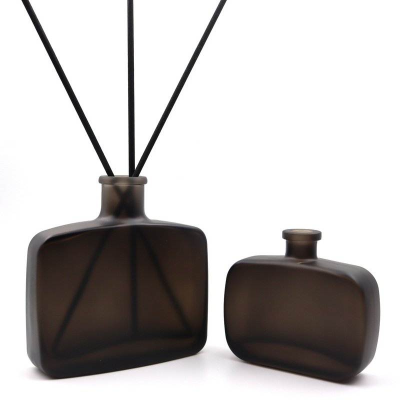 Air Freshener Frosted Eco-Friendly Rattan Stick Glass Reed Diffuser Bottle with Packing Box