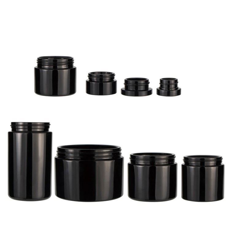 15g 30g Violet Black Smell Proof Glass Jars Child Resistant Container