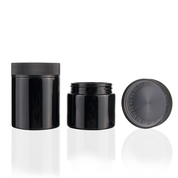 15g 30g Violet Black Smell Proof Glass Jars Child Resistant Container