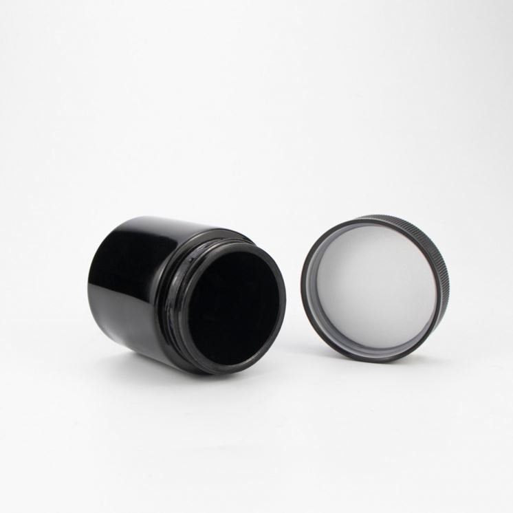 15g 30g Violet Black Smell Proof Glass Jars Child Resistant Container