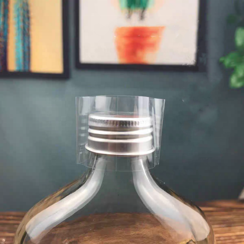 Custom 50 100 200 350 500ml Clear Flat Flask Cold Brew Coffee Beverage Vodka Whisky Spirit Alcohol Mini Liquor Glass Bottle