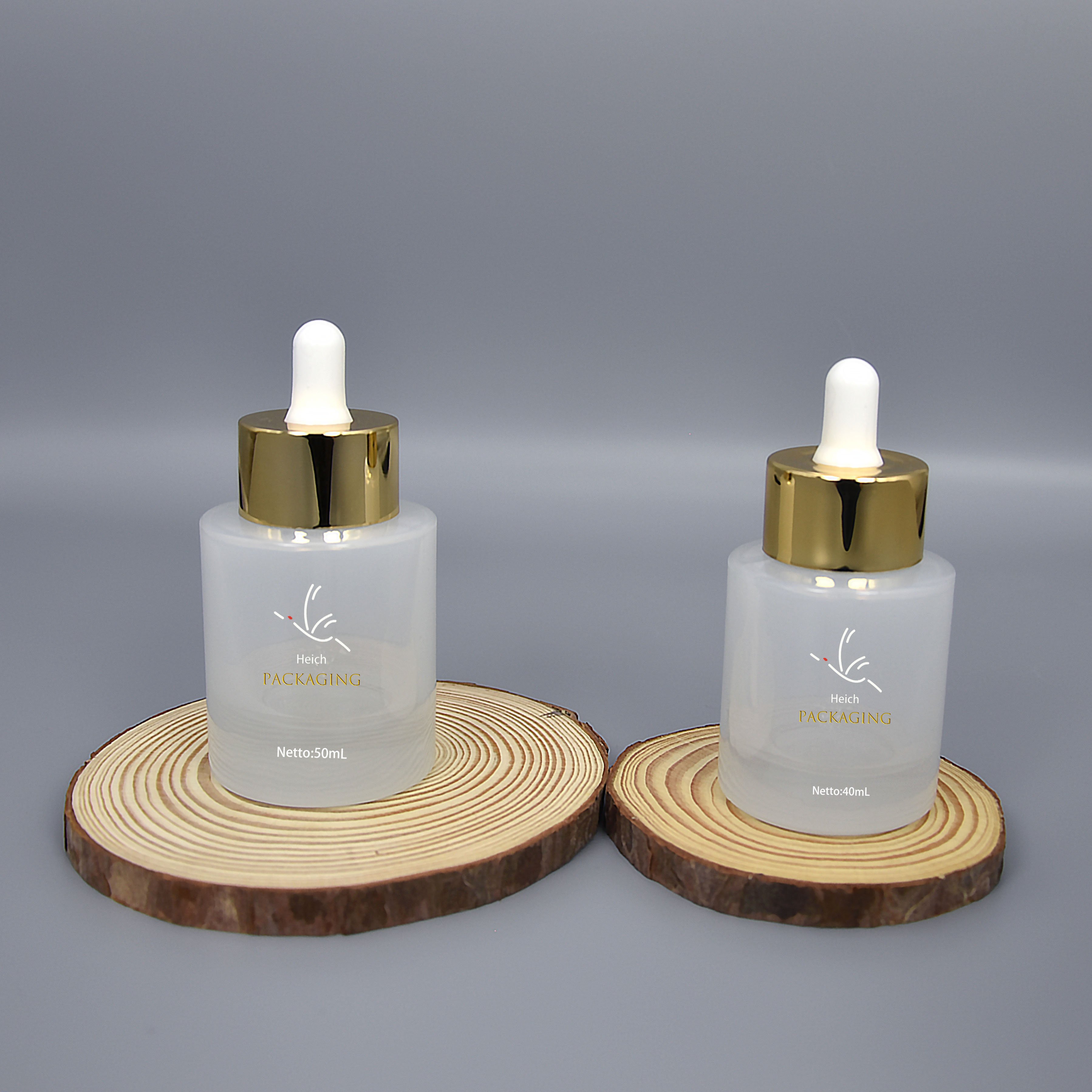 Cosmetic Glass Dropper Bottle Skincare Serum Packaging Essential Oil Dropper Glass Bottle 40ml 50ml Luxury Glass Dropper Bottles