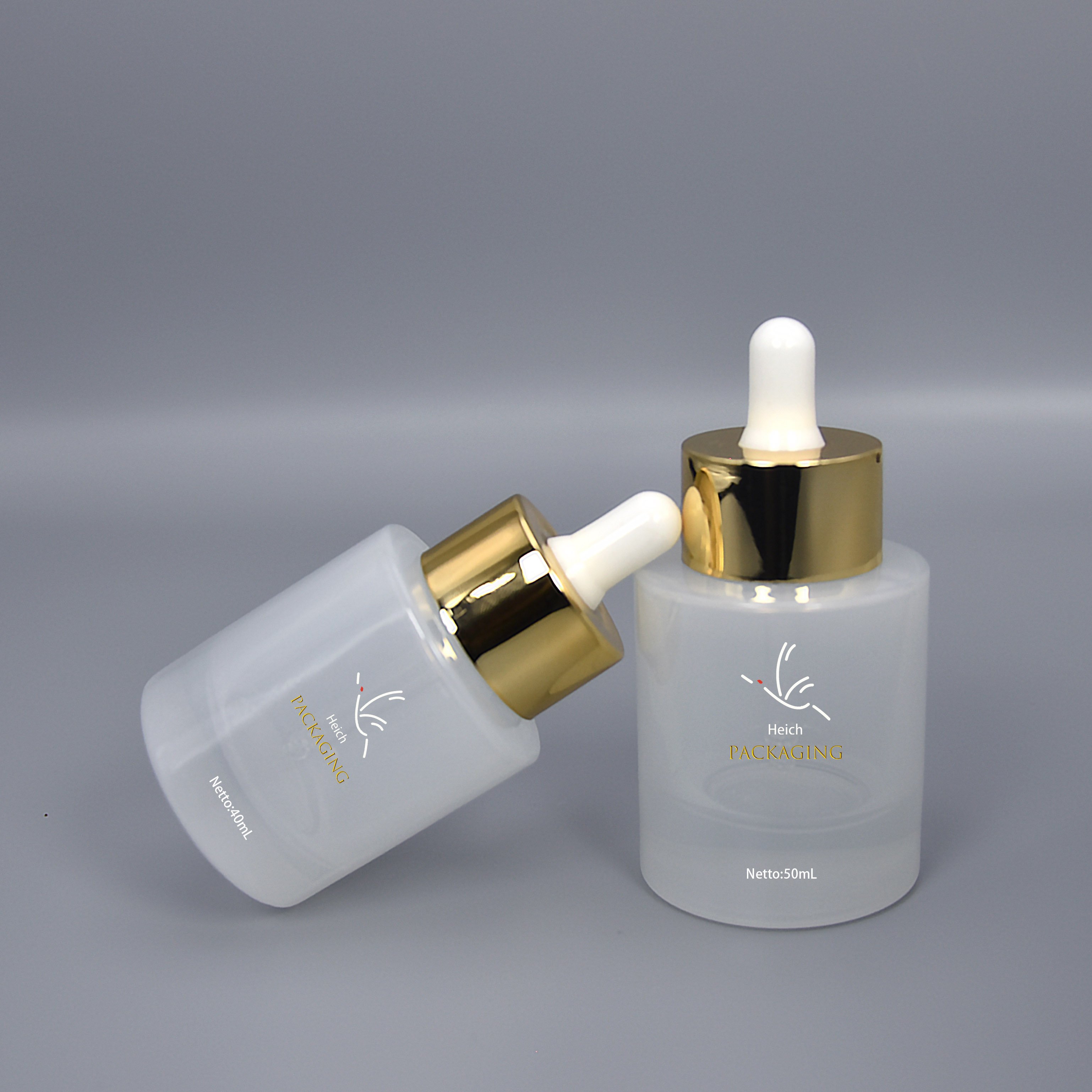 Cosmetic Glass Dropper Bottle Skincare Serum Packaging Essential Oil Dropper Glass Bottle 40ml 50ml Luxury Glass Dropper Bottles