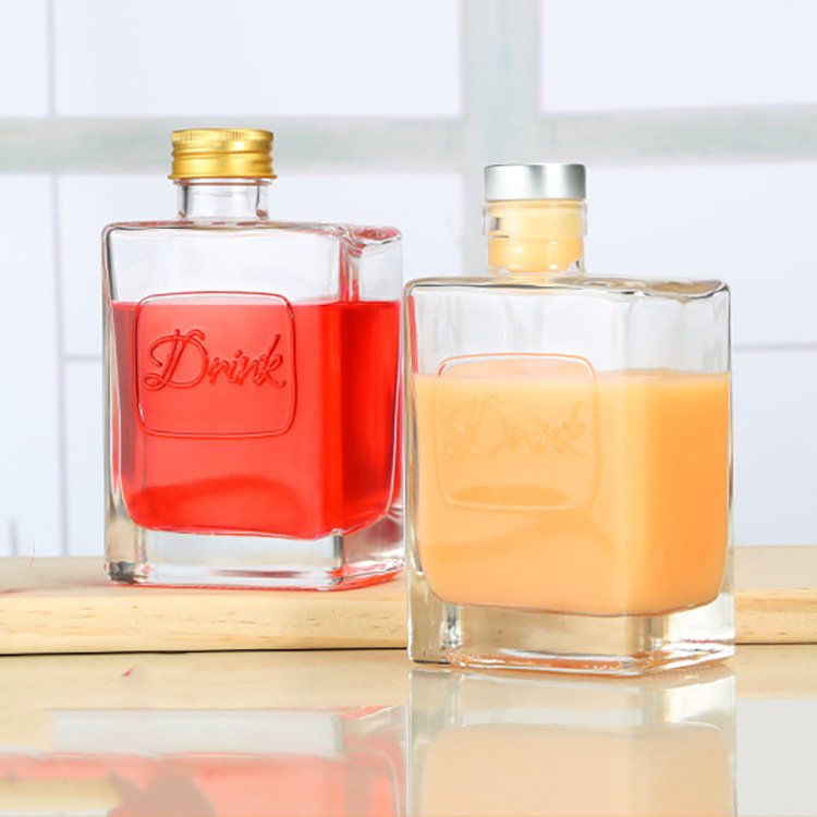 Milk Tea Beverage Glass Bottle Direct Drinking Ice Coffee Alcoholic Drink Bottles for Juice