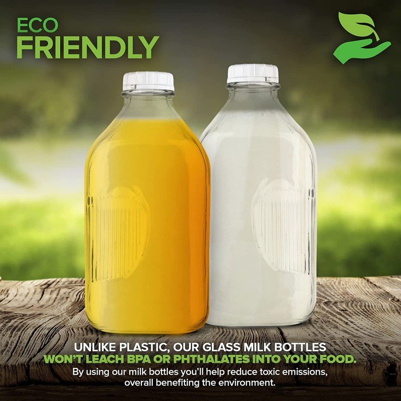 1L glass milk bottle Food grade glass bottle with lid for milk buttermilk honey ketchup jam barbecue sauce