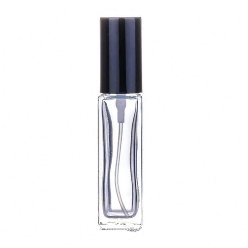 Best Sellers 3ml 5ml 10ml 20ml 30ml Clear Empty Square Shaped Portable Travel Bottle Glass Spray Perfume Bottle with Rollerball