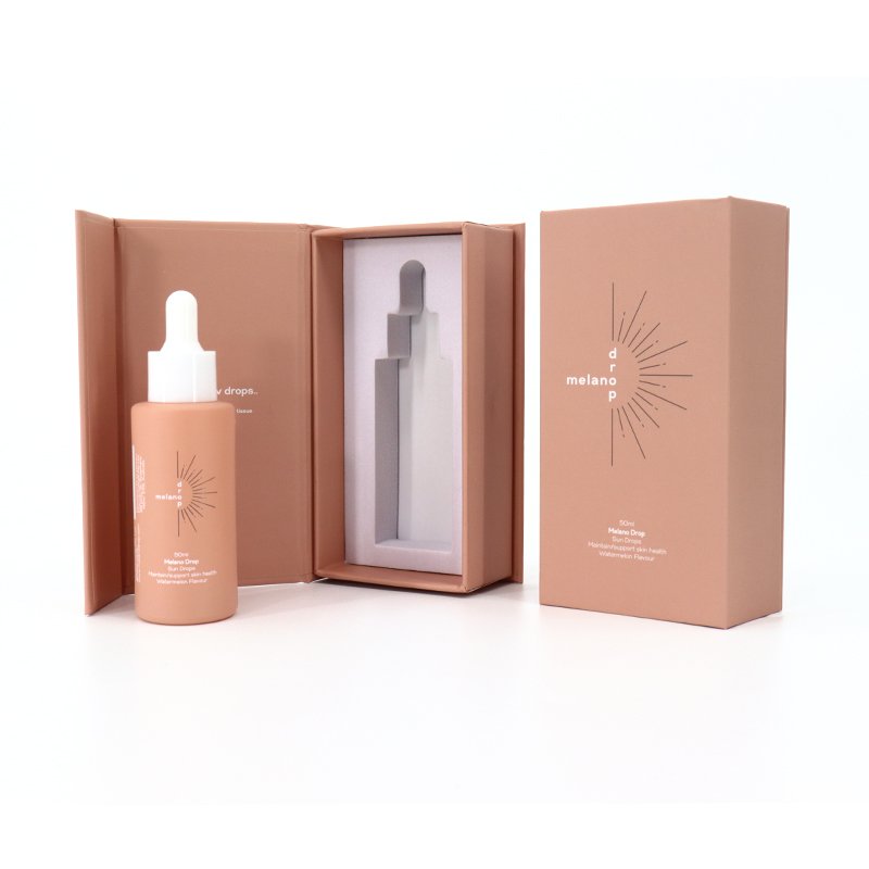 Luxury Hair Essential Oil Dropper bottle Amber 30ml 50ml 60ml 100ml 150ml Empty Glass Cosmetic Bottles with box