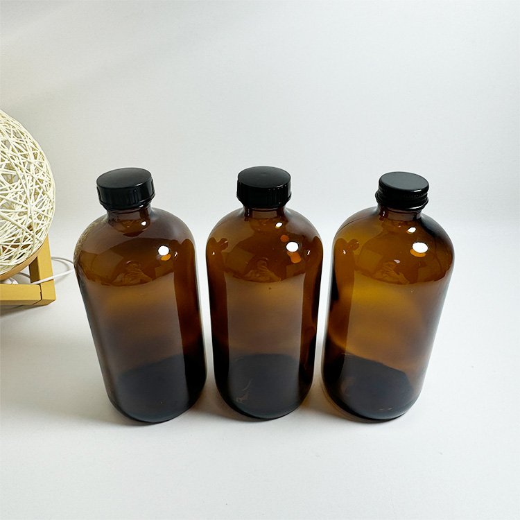 4oz 8oz amber diffuser bottle childproof glass bottle 100 screw amber large amber oil storage bottles