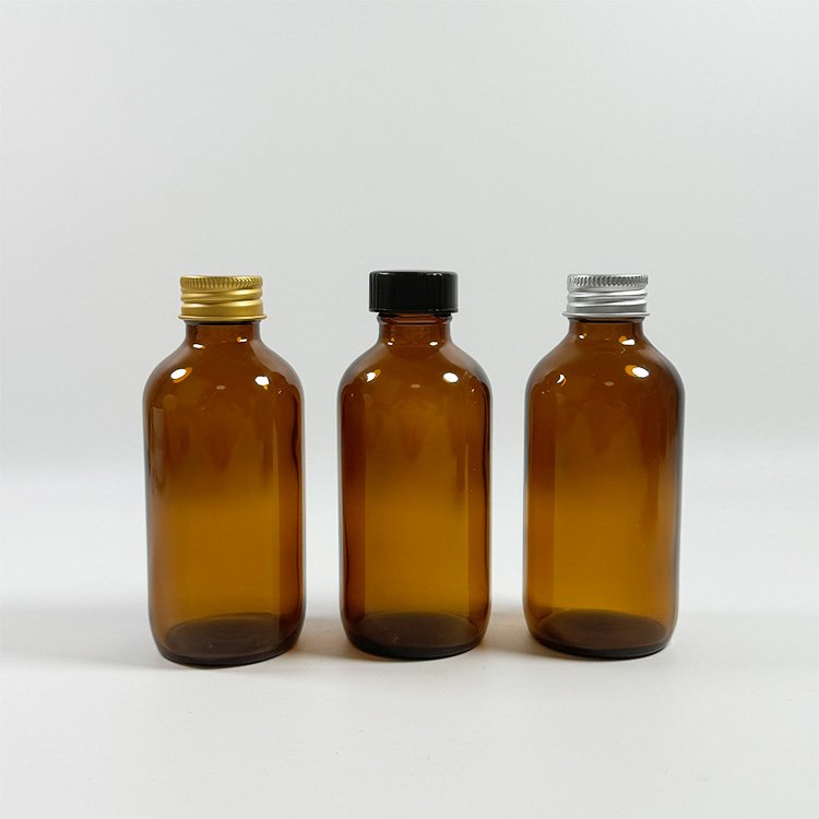 4oz 8oz amber diffuser bottle childproof glass bottle 100 screw amber large amber oil storage bottles