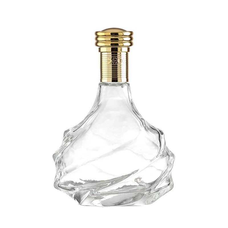 wholesale price exotic round shape brandy liquor bottles