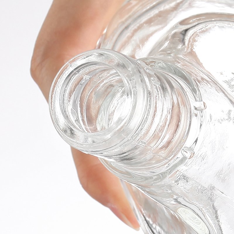 wholesale price exotic round shape brandy liquor bottles