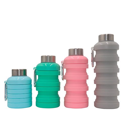 Wholesale Bpa Free 500Ml Foldable Collapsible Drinking Silicone Water Bottle