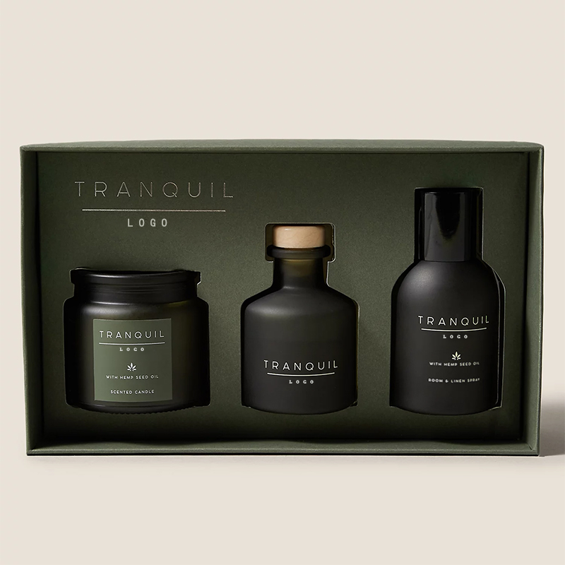 Custom High-Scented Luxury Home Decor Fragrance Gift Set Private Label Luxury Reed Aroma Diffuser and Glass Bottle Candles