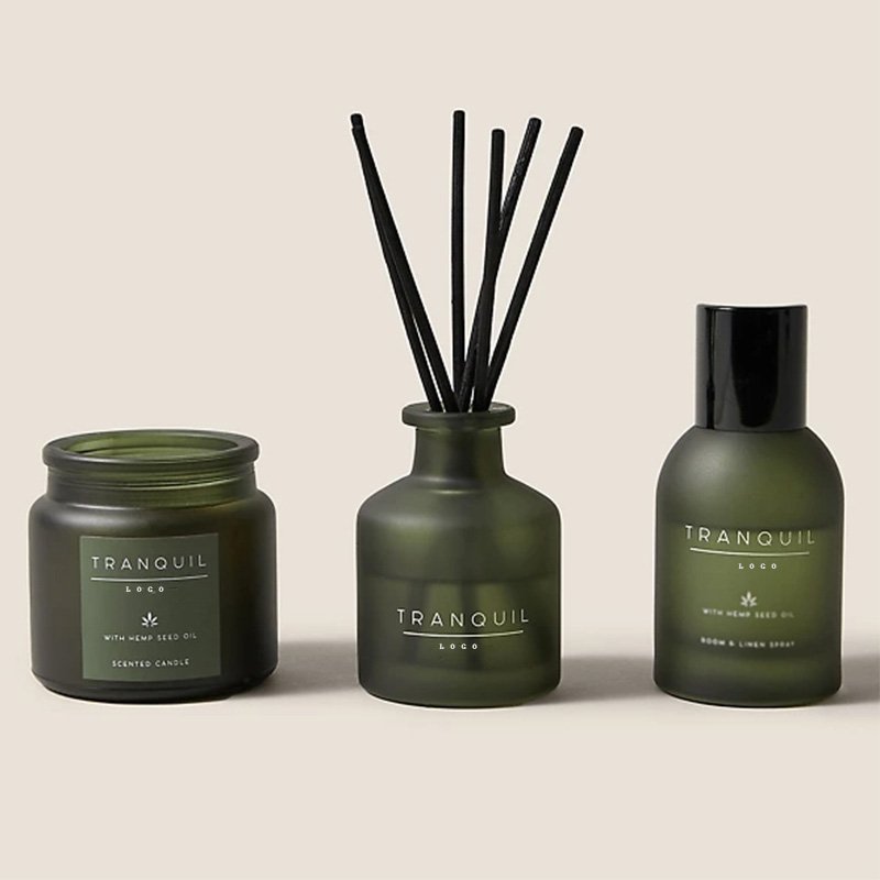 Custom High-Scented Luxury Home Decor Fragrance Gift Set Private Label Luxury Reed Aroma Diffuser and Glass Bottle Candles
