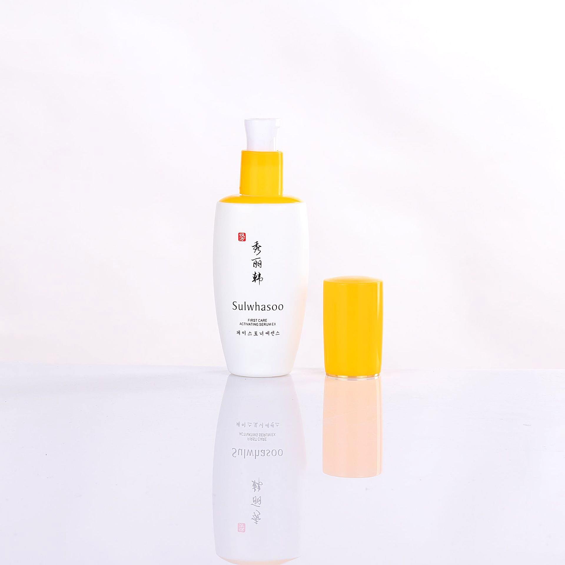 Champagne Luxury Glass Bottles For Skin Care Logo Printing Packaging Set Lotion Essence Container