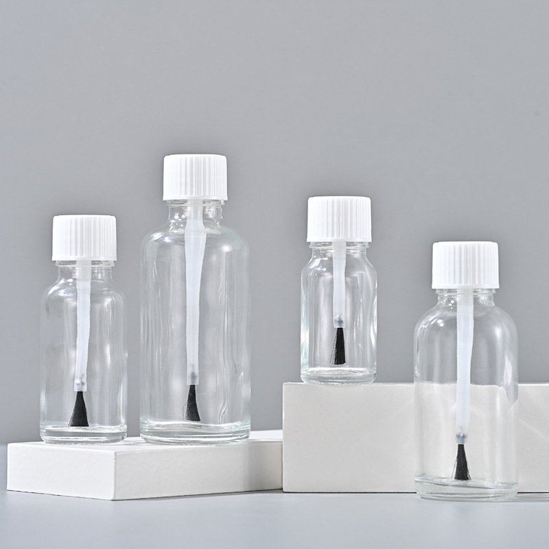 5ml 10ml 15ml 20ml 30ml 50ml Amber clear Glass Bottles With Brush Nail Polish Glass Bottles