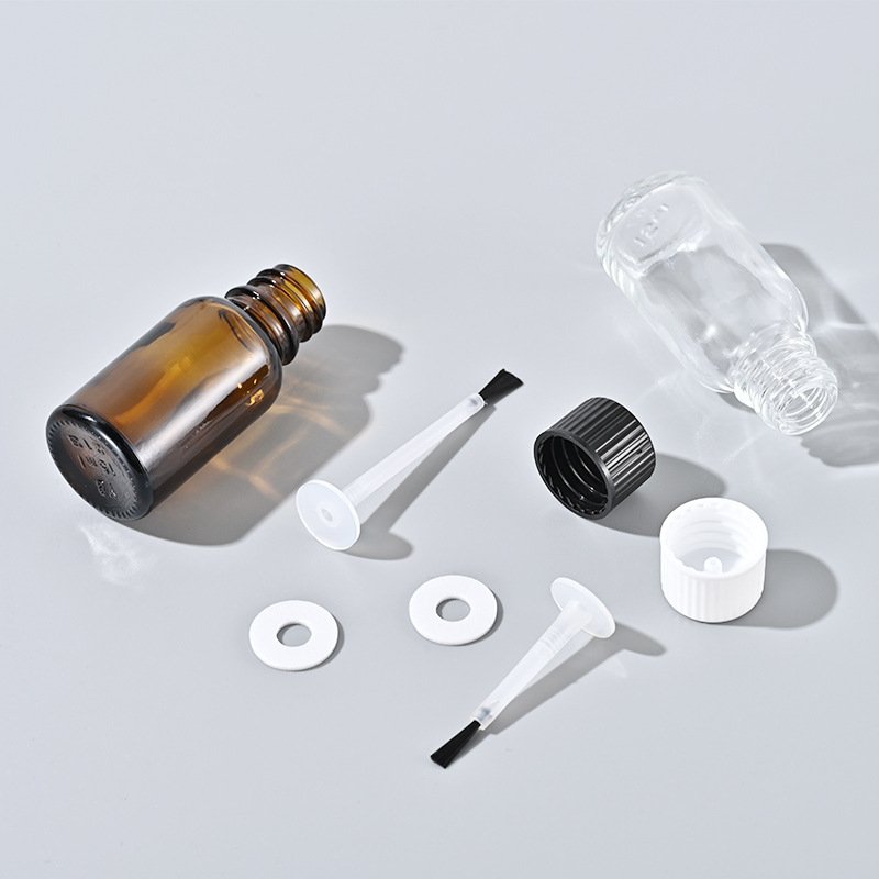 5ml 10ml 15ml 20ml 30ml 50ml Amber clear Glass Bottles With Brush Nail Polish Glass Bottles