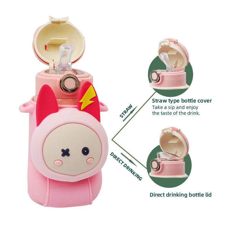 Cocosmile 470ml Kids Thermos Bottle Cute Children's Thermal Water Cup BPA-Free for Student