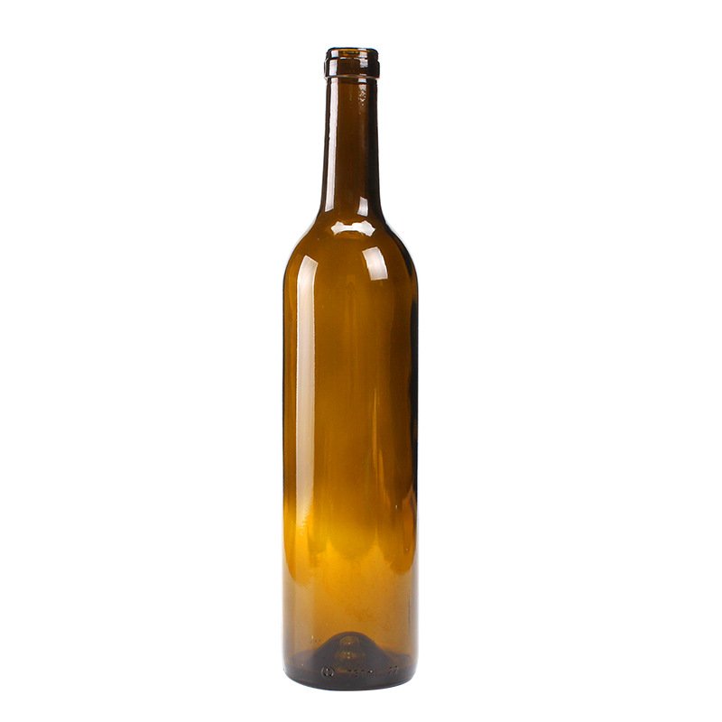 750ml colored frosted clear Green Amber Clear Wine Bottle Wine Glass Bottle with Wooden Lids