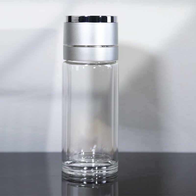 550ml 330ml Unisex Portable Glass Water Bottle One-Button Open Cover Direct Drinking Thermal Insulation Business Car Tea Glass