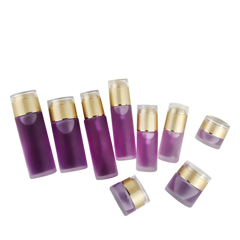 Stylish private label 30ML Fuchsia skin care Cosmetics packaging glass bottle lotion bottle with pump