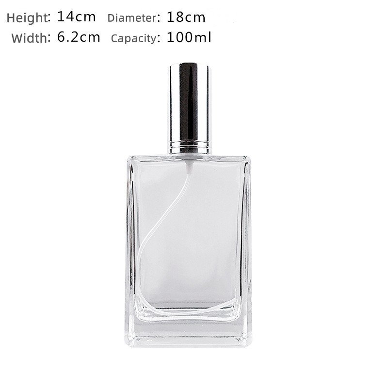 High Quality Luxury Design 15ml 30ml 100ml glass spray dropper bottles essential oil perfume 1oz square rectangle glass bottle