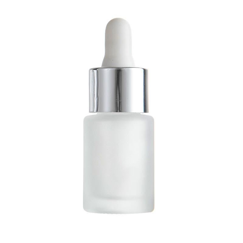15ml Frosted Transparent Empty Round Glass Essential Oil Dropper Bottle with Childproof Cap