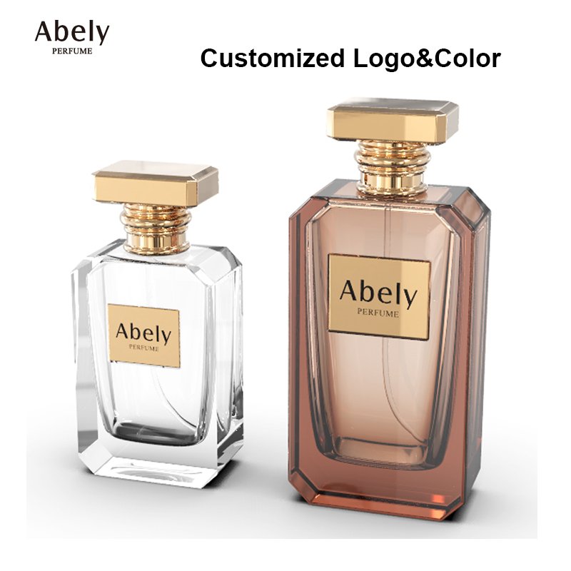 China Manufacturers Wholesale 50ml 100ml Empty Spray Fragrance Bottles Custom Design Color Luxury Glass Perfume Bottle