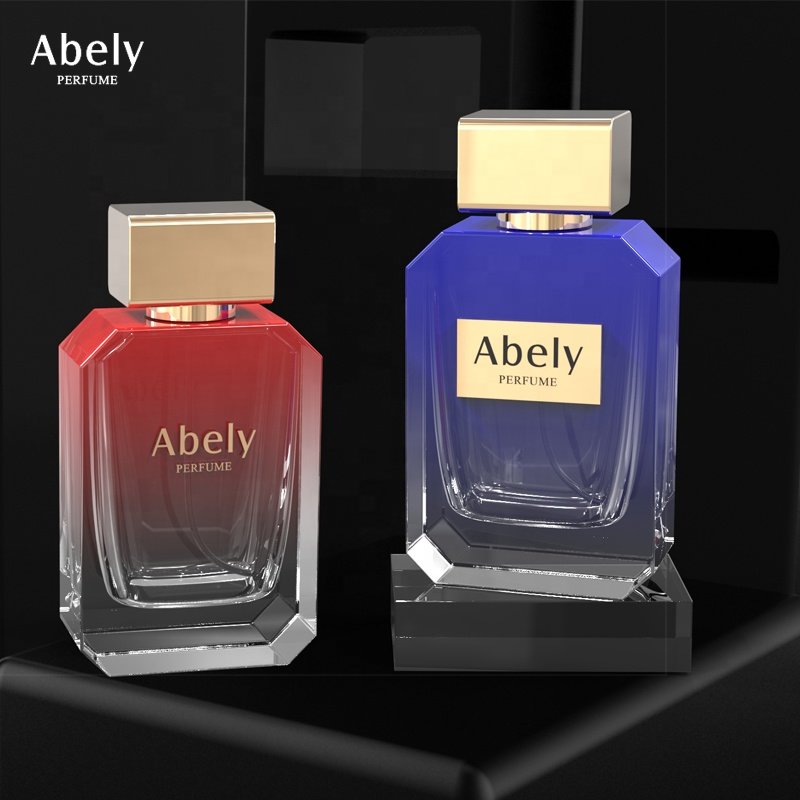 China Manufacturers Wholesale 50ml 100ml Empty Spray Fragrance Bottles Custom Design Color Luxury Glass Perfume Bottle