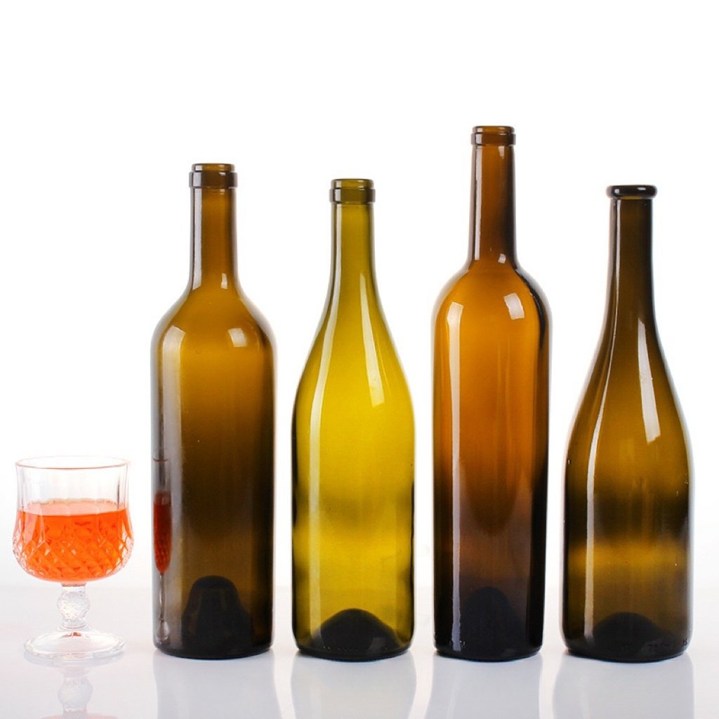 High Quality Different Sizes Empty Olive Oil and Vinegar Glass Bottle with Lid