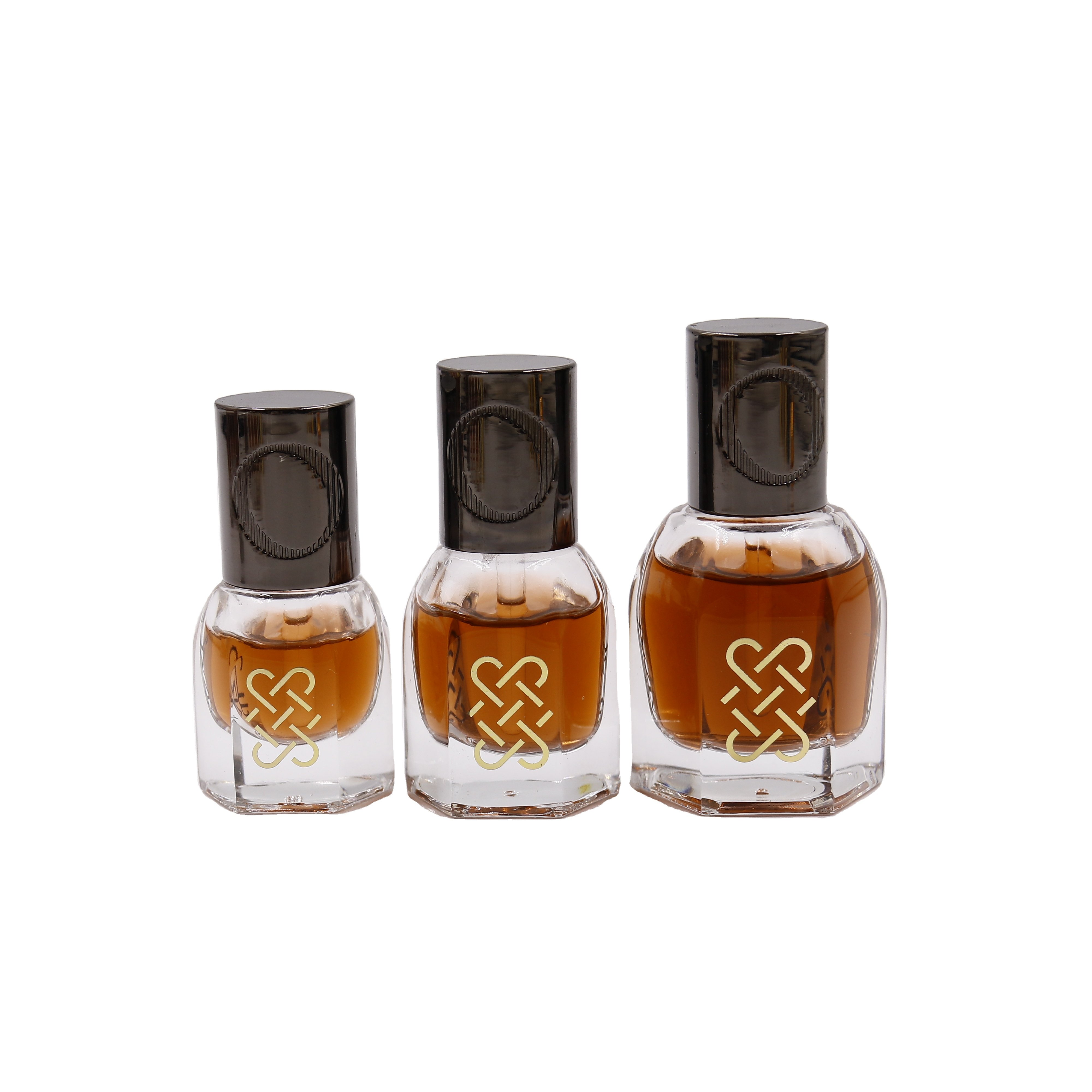 New attar bottle with zamac cap glass bottle for oud 3/6/12 ml hot stamping logo