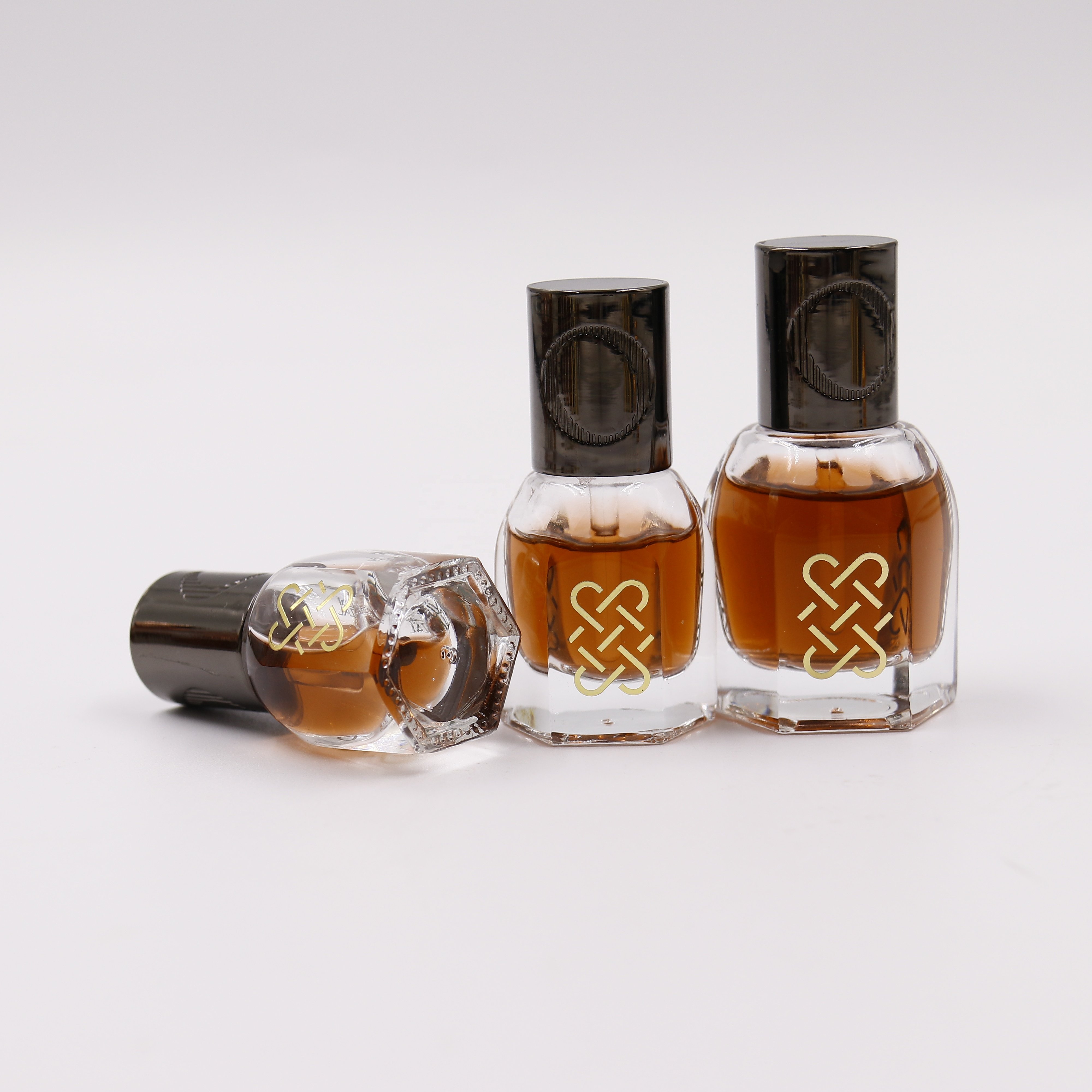 New attar bottle with zamac cap glass bottle for oud 3/6/12 ml hot stamping logo