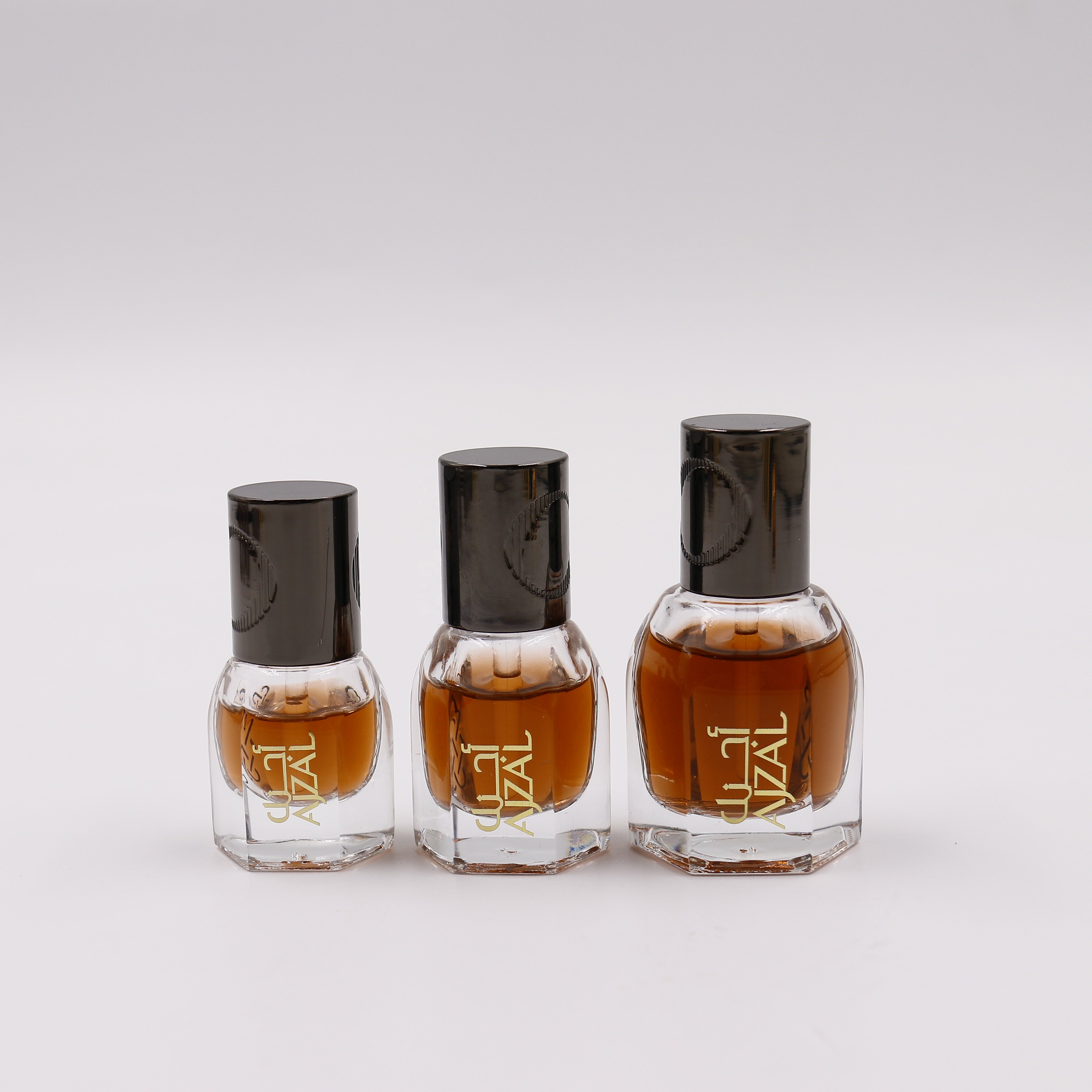 New attar bottle with zamac cap glass bottle for oud 3/6/12 ml hot stamping logo