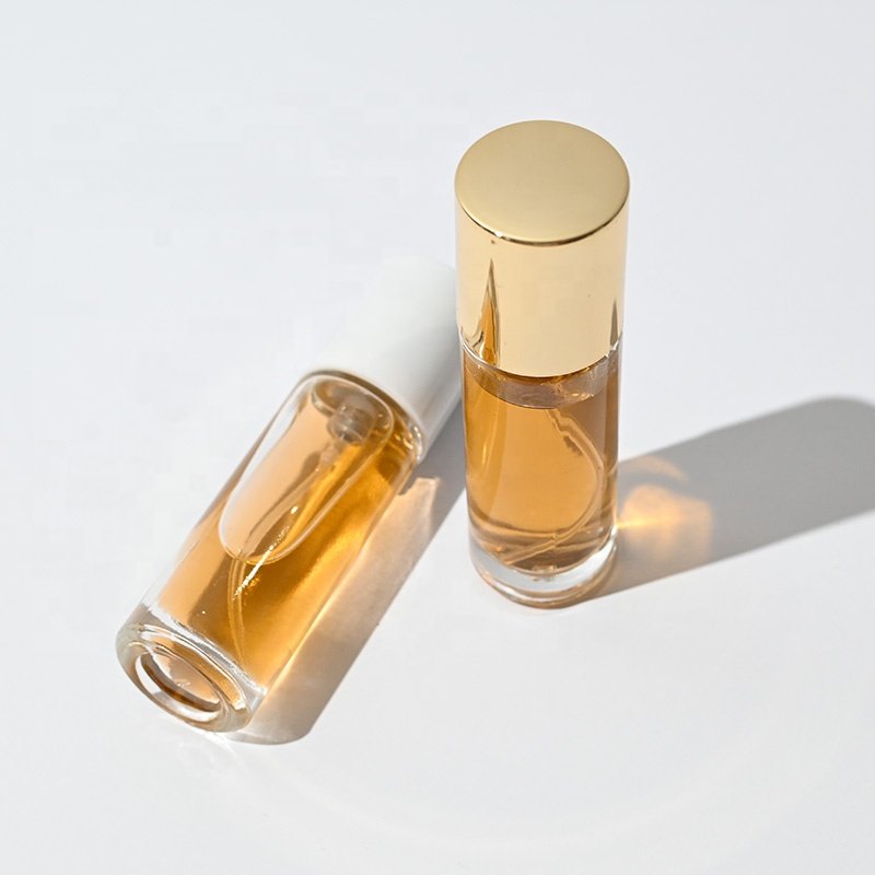 Wholesale 10ML Glass Spray Perfume Bottle Round Empty Clear Thick Bottom Perfume Spray Pump Glass Bottle With Lids