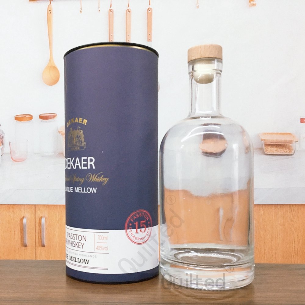 1 liter 750ml 500ml 375ml 200ml 100ml clear matte black liquor glass bottles for spirits rum vodka whiskey tequila gin