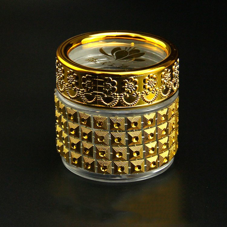 Custom Logo Gilde Iran 5g Saffron Glass Container 10g Zaffron Luxury Gold Glass Round Bottle