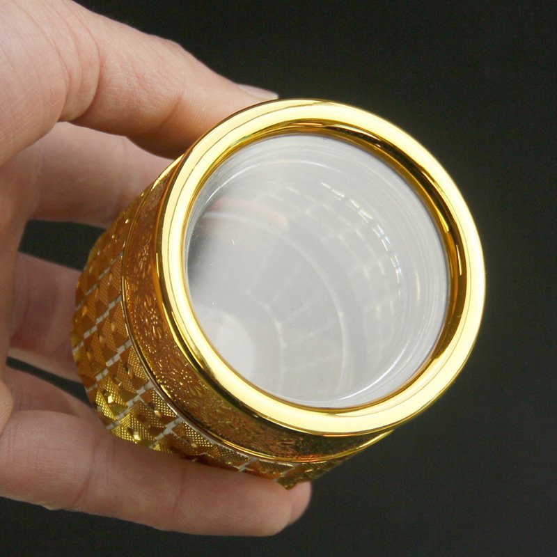 Custom Logo Gilde Iran 5g Saffron Glass Container 10g Zaffron Luxury Gold Glass Round Bottle